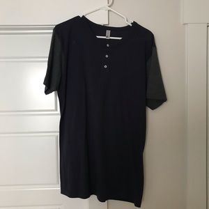 American apparel short sleeve Henley T-shirt